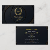 Die goldenen Punkte im schwarzen Kreis Visitenkarte (Vorne/Hinten)