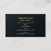 Die goldenen Punkte im schwarzen Kreis Visitenkarte (Rückseite)