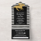 Die goldenen, schwarzen und weißen Streifen vermis All In One Einladung (Innen Boden)