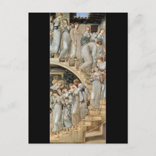 Die goldenen Treppen, Sir Edward Burne-Jones Postc Postkarte (Vorderseite)