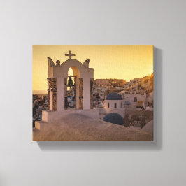 DIE GOLDENSTUNDE VON OIA LEINWANDDRUCK