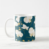 Die goldfarbene und weiße, elegante Orchidee bläst Kaffeetasse (Links)