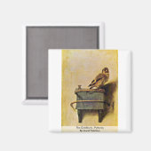Die Goldfinch, Puttertje von Carel Fabritius Magnet (Vorderseite/Rückseite)