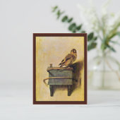 Die Goldfinch, Puttertje von Carel Fabritius Postkarte (Stehend Vorderseite)