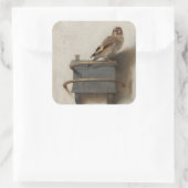 Die Goldfinch Quadratischer Aufkleber (Tasche)