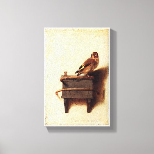 Die Goldfinch von Carel Fabritius Leinwanddruck (Vorderseite)