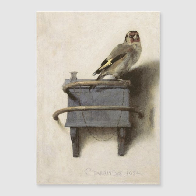 Die Goldfinch von Carel Fabritius Magnetkarte (Vorderseite)