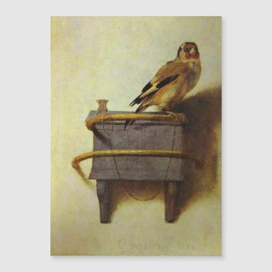 Die Goldfinch von Carel Fabritius Magnetkarte (Vorderseite)