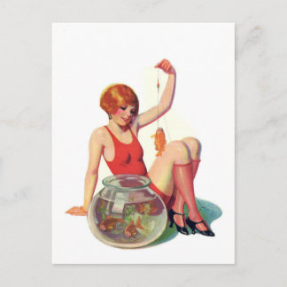 Die Goldfisch-Klassiker-Illustration Postkarte