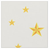 Die goldgelben Sterne auf Creamy Off White Stoff (Nahaufnahme)