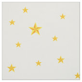 Die goldgelben Sterne auf Creamy Off White Stoff (Muster)