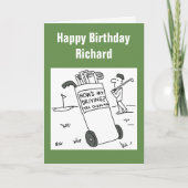 Die Golfkarte von Funny Golf mit Cartoon eines Gol Karte (Vorderseite)