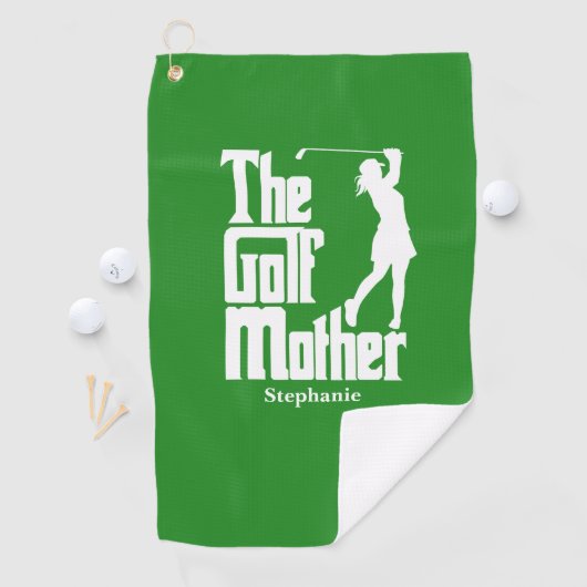 Die Golfmutter mit dem Namen Funny Golf Theme Golfhandtuch (Insitu)