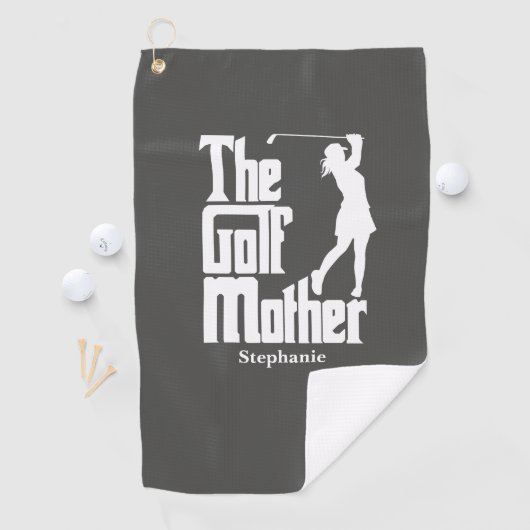 Die Golfmutter mit dem Namen Funny Golf Theme Golfhandtuch (Insitu)