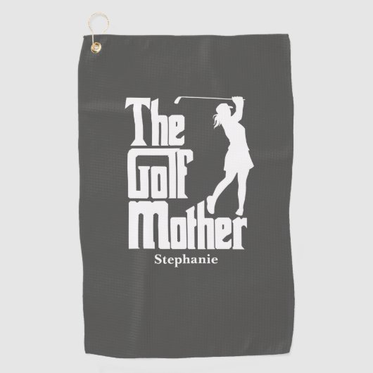 Die Golfmutter mit dem Namen Funny Golf Theme Golfhandtuch (Vorderseite)