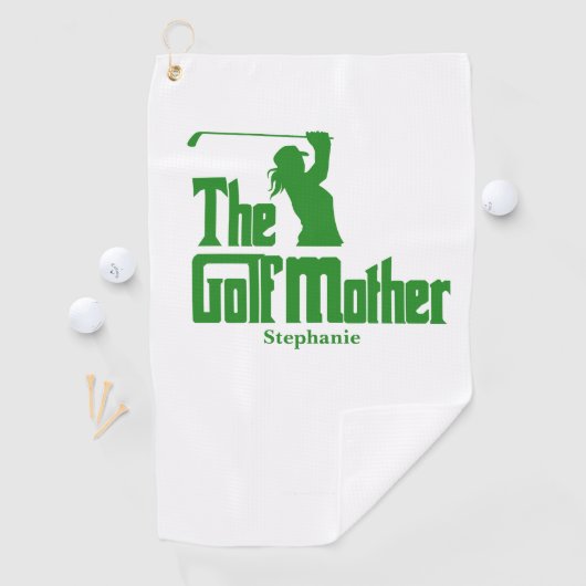Die Golfmutter mit dem Namen Funny Golf Theme Golfhandtuch (Insitu)