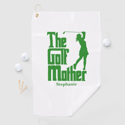 Die Golfmutter mit dem Namen Funny Golf Theme Golfhandtuch (Insitu)