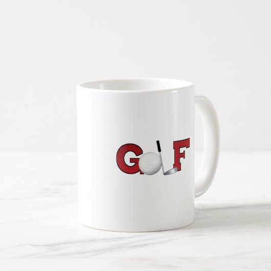 Die Golfspieler-Tasse Kaffeetasse (VorderseiteRechts)