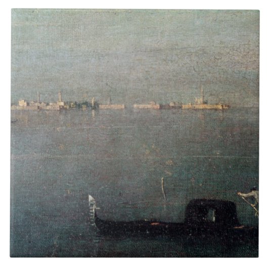 Die Gondel auf der Lagune Fliese (Vorderseite)