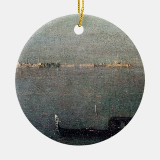 Die Gondel auf der Lagune Keramikornament (Vorne)