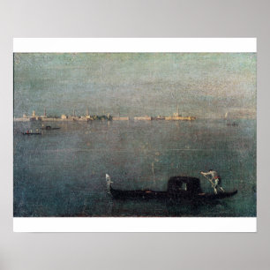 Die Gondel in der Lagune Poster