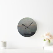 Die Gondel in der Lagune Runde Wanduhr (Zuhause)