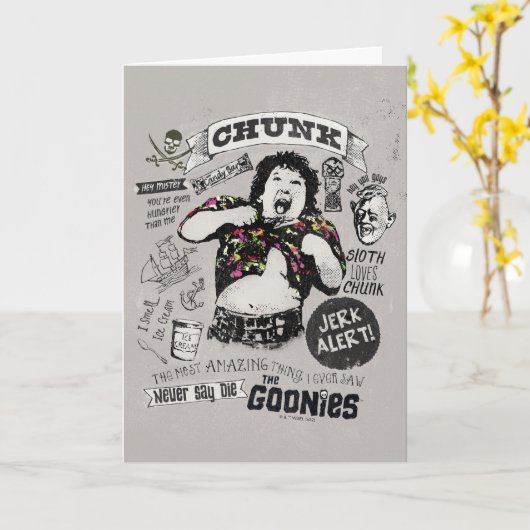 Die Goonies Chunk Retro Collage Karte (Gelbe Blume)