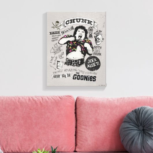 Die Goonies Chunk Retro Collage Leinwanddruck (Insitu (Wohnzimmer))