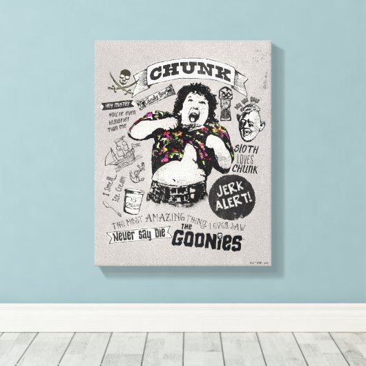 Die Goonies Chunk Retro Collage Leinwanddruck (Insitu (Holzboden))
