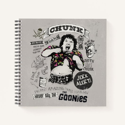 Die Goonies Chunk Retro Collage Notizblock (Vorderseite)