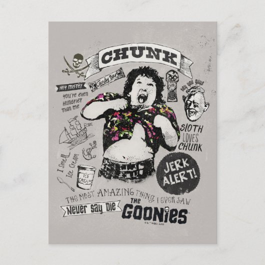 Die Goonies Chunk Retro Collage Postkarte (Vorderseite)