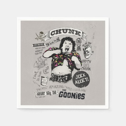 Die Goonies Chunk Retro Collage Serviette (Vorderseite)
