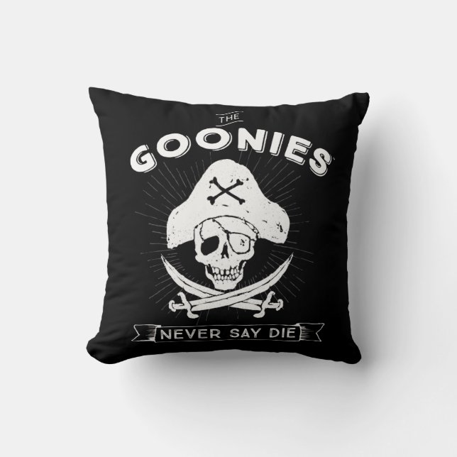 Die Goonies "Niemals sagen Die Piraten-Abzeichen Kissen (Vorderseite)