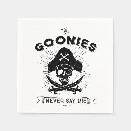 Die Goonies "Niemals sagen Die Piraten-Abzeichen Serviette (Vorderseite)