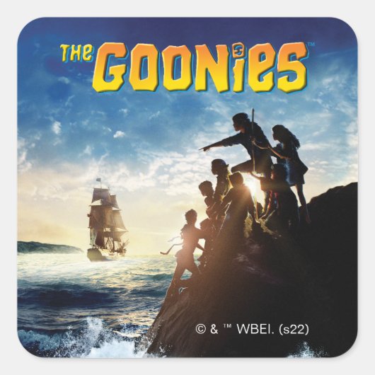 Die Goonies Pirate Schiff Theatrische Kunst Quadratischer Aufkleber (Vorderseite)