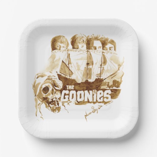 Die Goonies Pirate Schiff Wasserfarbe Grafik Pappteller (Vorderseite)