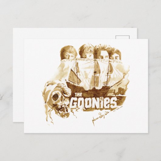 Die Goonies Pirate Schiff Wasserfarbe Grafik Postkarte (Vorne/Hinten)