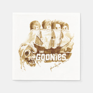 Die Goonies Pirate Schiff Wasserfarbe Grafik Serviette