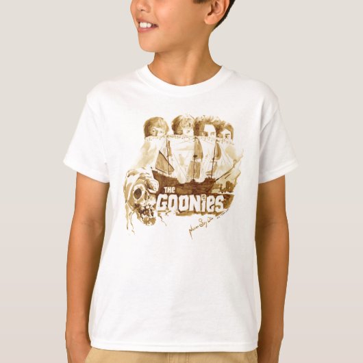 Die Goonies Pirate Schiff Wasserfarbe Grafik T-Shirt (Vorderseite)