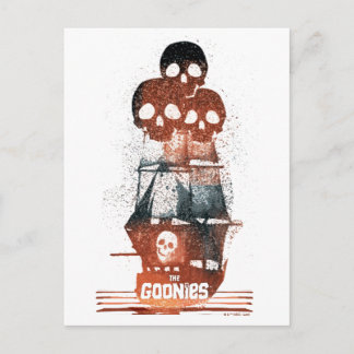 Die Goonies Pirate Ship Silhouette Graphic Postkarte
