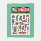 Die Goonies Retro Aufkleber Blatt Grafik Fleecedecke (Vorderseite)