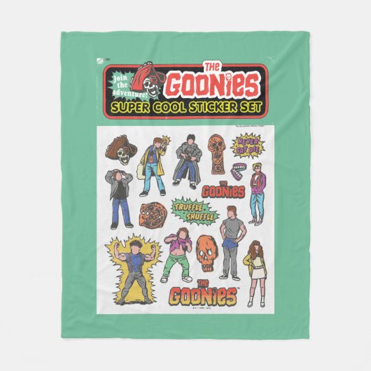 Die Goonies Retro Aufkleber Blatt Grafik Fleecedecke (Vorderseite)