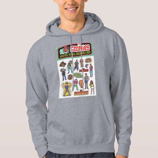 Die Goonies Retro Aufkleber Blatt Grafik Hoodie (Vorderseite)