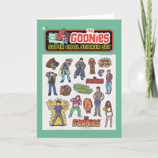 Die Goonies Retro Aufkleber Blatt Grafik Karte (Vorderseite)