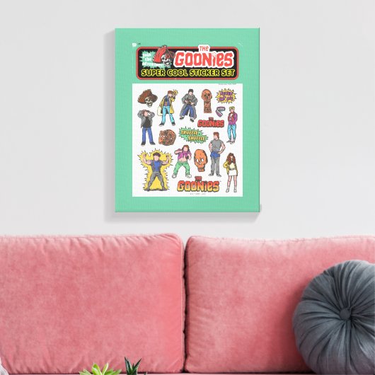 Die Goonies Retro Aufkleber Blatt Grafik Leinwanddruck (Insitu (Wohnzimmer))