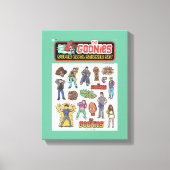 Die Goonies Retro Aufkleber Blatt Grafik Leinwanddruck (Vorderseite)