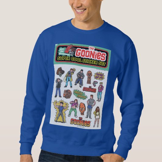 Die Goonies Retro Aufkleber Blatt Grafik Sweatshirt (Vorderseite)