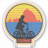 Die Goonies Retro Mikey Riding Bike Grafik Aufkleber (Vorderseite)