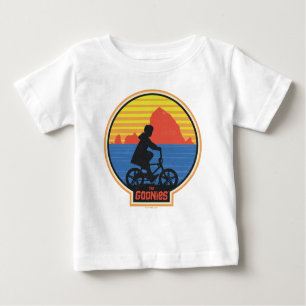 Die Goonies Retro Mikey Riding Bike Grafik Baby T-shirt