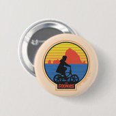 Die Goonies Retro Mikey Riding Bike Grafik Button (Vorne & Hinten)